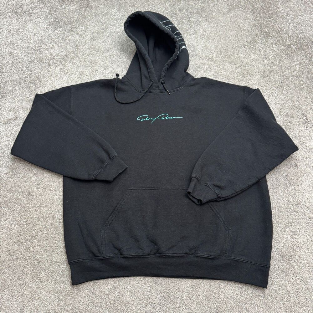 Danny Duncan 69 Script Logo Pullover Hoodie Sweatshirt Mens Large Black Skate